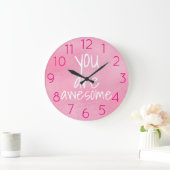 U bent geweldige positieve woorden PINK Grote Klok (Huis)