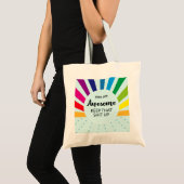 U bent Geweldige regenboog Motivatie Canvas tas (Voorkant (product))