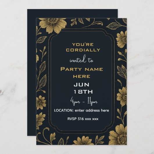 U bent hartelijk uitgenodigd kaart (Voorkant / Achterkant)