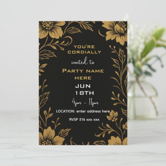 U bent hartelijk uitgenodigd sjabloon kaart (Staand voorkant)