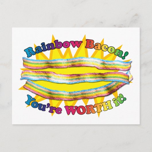 U BENT HET BACON VAN DE REGENBOOG WAARD BRIEFKAART (Voorkant)