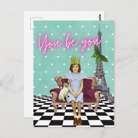 U bent het empowerment van het Briefkaart van de K (Voorkant / Achterkant)