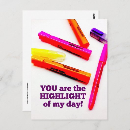 U bent het HOOGSTE CIJFER VAN mijn dagenaanmoedigi Briefkaart (Voorkant / Achterkant)