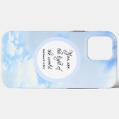 U bent het Licht van de Wereld Bijbel Blauw Case-Mate iPhone Case (Achterkant (horizontaal))
