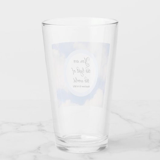 U bent het Licht van de Wereld Bijbel Blauw Glas (Achterkant)