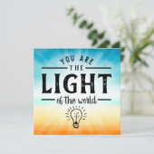 U bent het licht van de wereld, bijbelvormig ontwe kaart (Staand voorkant)