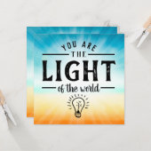 U bent het licht van de wereld, bijbelvormig ontwe kaart (Voorkant / Achterkant in situ)