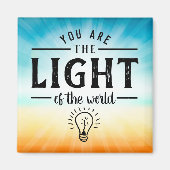 U bent het licht van de wereld, bijbelvormig ontwe magneet (Voorkant)