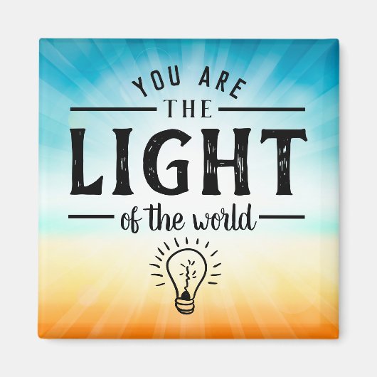 U bent het licht van de wereld, bijbelvormig ontwe magneet (Voorkant)