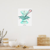 U bent hier een Light Cone Space Time Observer Poster (Keuken)