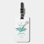 U bent hier Light Cone Space Time (natuurkunde) Bagagelabel (Voorkant verticaal)