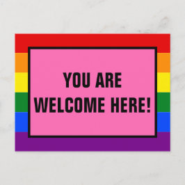 U bent hier welkom in LGBTQ Customer Rainbow Pride Briefkaart