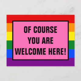 U bent hier welkom in LGBTQ Customer Rainbow Pride Briefkaart