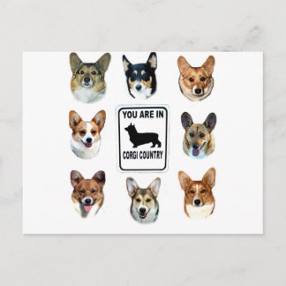 U bent in Land Corgi Briefkaart