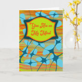 U bent in mijn gedachten - denken aan u kaart (Gele Bloem)