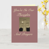 U bent in onze gedachten en gebeden Kaart (Gele Bloem)