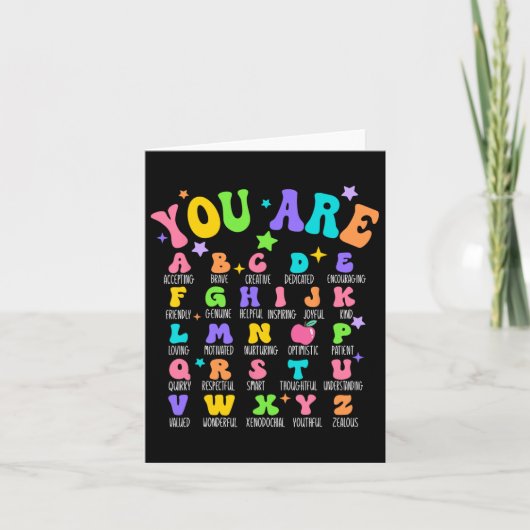 U bent letters alfabet leren ABC Inspiratie Te Kaart (Voorkant)