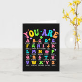 U bent letters alfabet leren ABC Inspiratie Te Kaart (Gele Bloem)