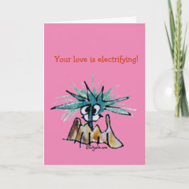 U bent Love is Electrifying Holiday Card Feestdagen Kaart
