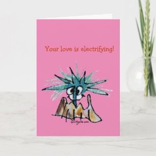 U bent Love is Electrifying Holiday Card Feestdagen Kaart