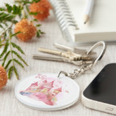 U bent Loved Palace Pink Cloud aanpasbaar Sleutelhanger (Voorkant Rechts)