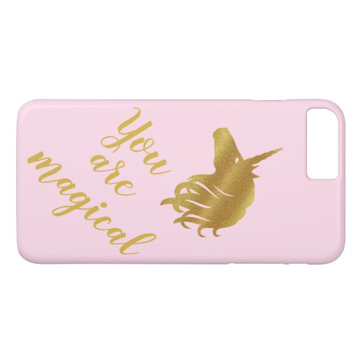 U bent Magisch Gold en Roze Hoesje (Achterkant (Horizontaal))