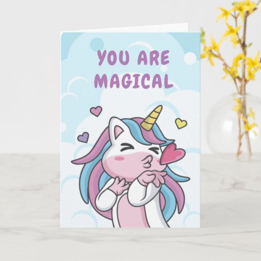 U BENT MAGISCH - UNICORN Kaart (Gele Bloem)