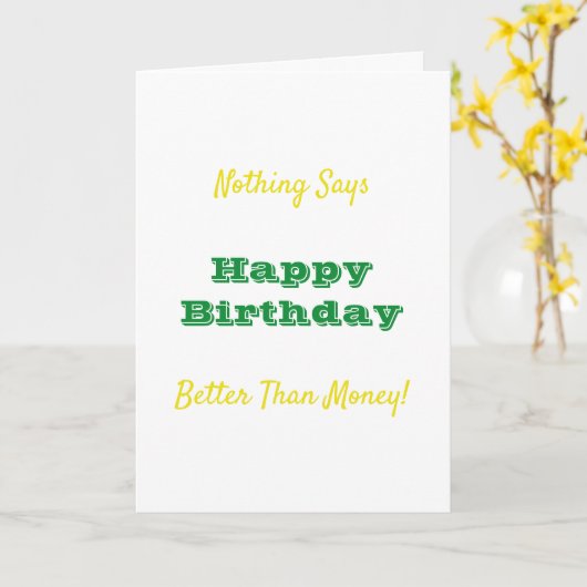 U bent me een Tenner verschuldigd Kaart (Gele Bloem)