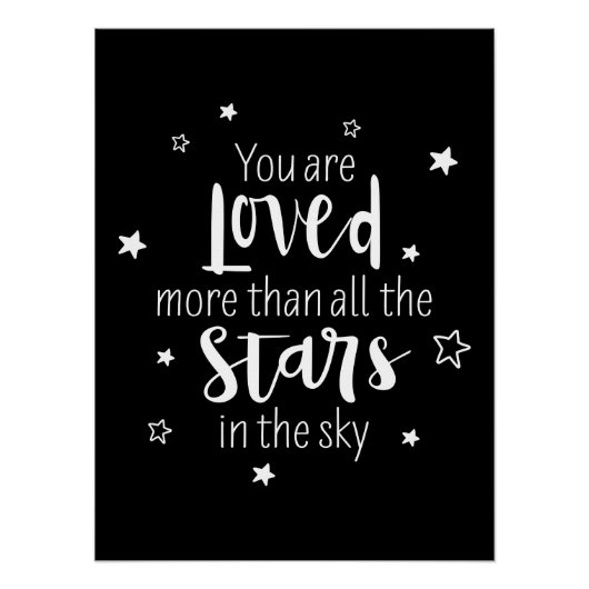 U bent meer dan alle sterren in de hemel geliefd perfect poster (Voorkant)