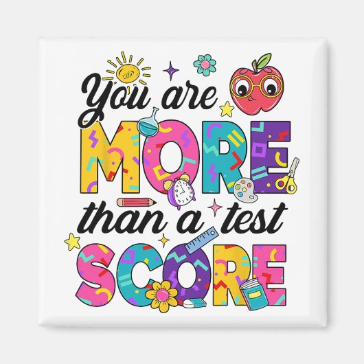 U bent meer dan een testscore van de leraar testda magneet (Voorkant)
