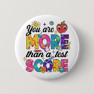 U bent meer dan een testscore van de leraar testda ronde button 5,7 cm