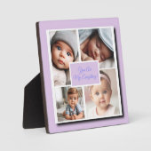 U bent mijn alles fotocollage, Lila plaquette Fotoplaat (Voorkant)