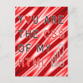 U bent mijn CSS - rode witte golven Briefkaart (Voorkant)