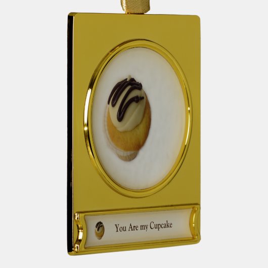 U bent mijn Cupcake-keramische versiering Verguld Banner Ornament (Rechts)