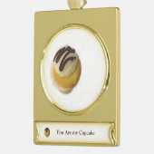U bent mijn Cupcake-keramische versiering Verguld Banner Ornament (Links)