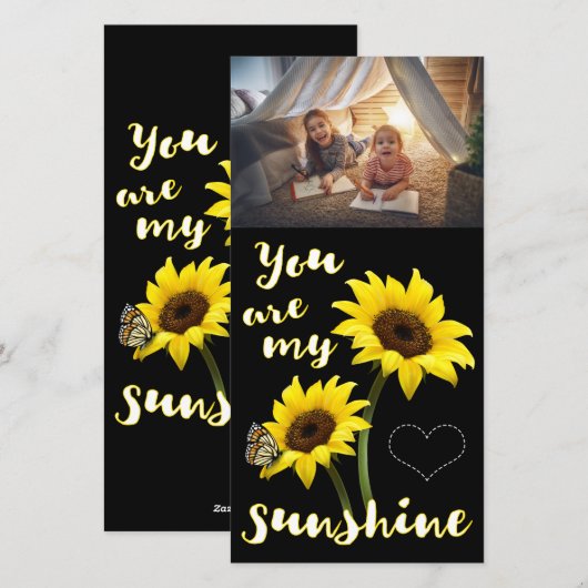 U bent mijn Foto van de Zonneschijn Feestdagenkaart (Voorkant / Achterkant)