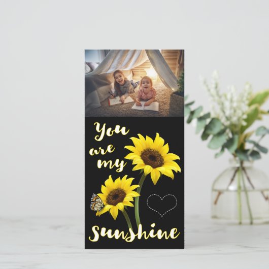 U bent mijn Foto van de Zonneschijn Feestdagenkaart (Staand voorkant)