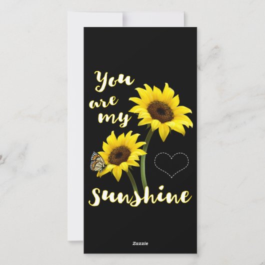 U bent mijn Foto van de Zonneschijn Feestdagenkaart (Achterkant)