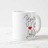 U bent mijn Lobster Funny Quote met zwarte tekst Grote Koffiekop (Voorkant rechts)