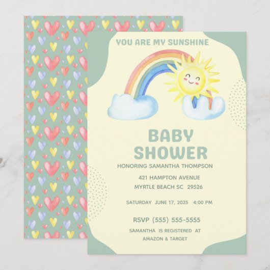 U bent mijn neonsekseneutraal Baby shower Kaart (Voorkant / Achterkant)
