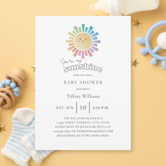 U bent mijn neonsekseneutraal Baby shower Kaart