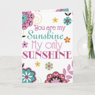 U bent mijn Sunshine 3-flatpanel Wenskaart Kaart