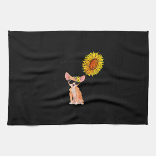 U bent mijn Sunshine Chihuahua Zonnebloem Chiahuah Theedoek