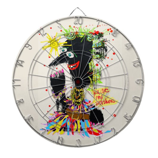 U BENT MIJN SUNSHINE Dartboard Dartbord (Voorkant)