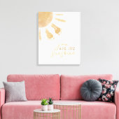 U bent mijn Sunshine Sun kwekerij Boho Decor Canvas Afdruk (Insitu (Woonkamer))