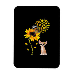 U bent mijn Sunshine Sunflower Chihuahua Mannen Vr Magneet