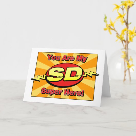 U bent Mijn Super Kaart van Vaderdag van de Held (Gele Bloem)