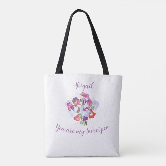 U bent mijn Sweetpea persoonlijke Canvas tas (Achterkant)