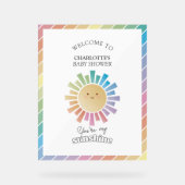 U bent mijn zonneschijn Baby shower welkom Acryl Bord (Voorkant)