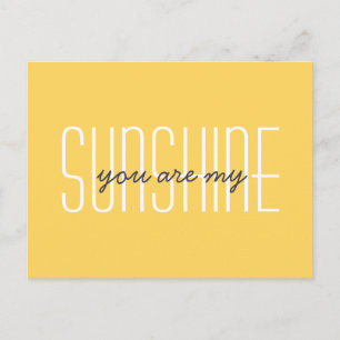 U bent mijn zonneschijn citaat typografie Sunny Ye Briefkaart